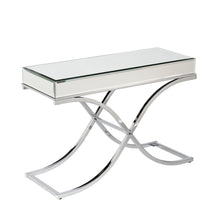 Load image into Gallery viewer, Mirrored Glass Cross Console Table - Silver
