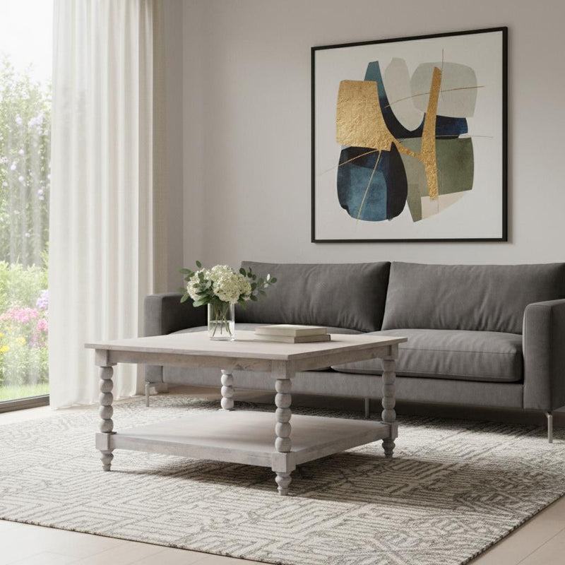 Solid Wood Solid Coffee Table With Drawer (717419) - Brown