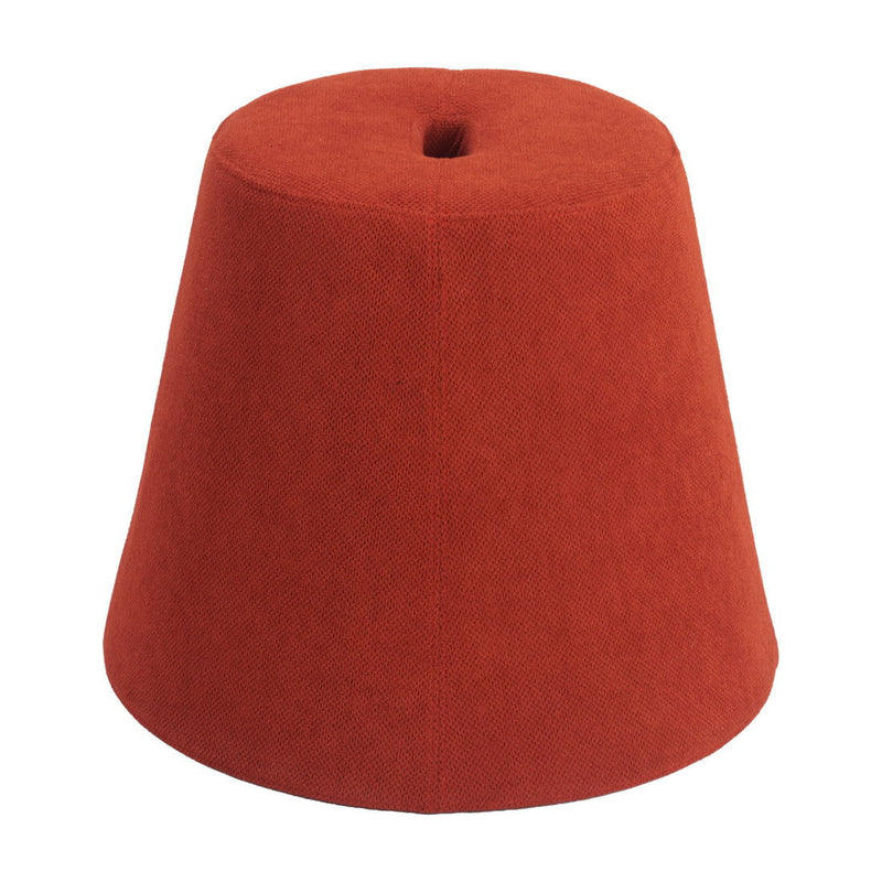 Fabric Round Ottoman - Red