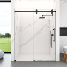 Load image into Gallery viewer, Frameless Single Sliding Shower Door With Clear Tempered Glass
