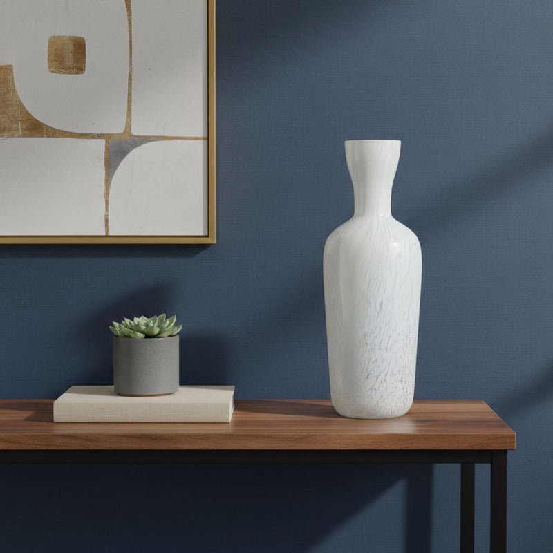 Swirl Art Cylinder Table Vase - Opal