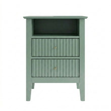 Load image into Gallery viewer, Fluted Nightstand With 2 Drawers

