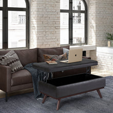 Load image into Gallery viewer, Owen - Lift Top Large Coffee Table Storage Ottoman, Mid Century Style
