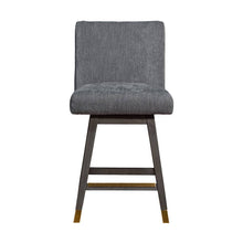 Load image into Gallery viewer, Solid Wood Swivel Counter Height Bar Chair - Gray And Black
