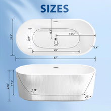 Load image into Gallery viewer, Linear Freestanding Soaker Tub
