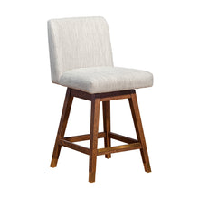 Load image into Gallery viewer, 26" Solid Wood Swivel Bar Height Bar Chair - Beige And Brown
