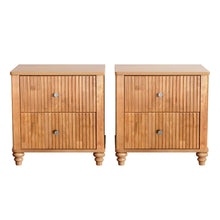 Load image into Gallery viewer, Modern Fluted Nightstand With 3 Drawers
