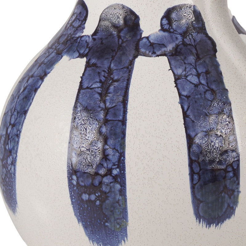 Abstract Amphora Jug Vase - White / Blue