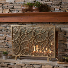 Load image into Gallery viewer, Thayer - Single Panel Iron Fireplace Screen With Geometric Design
