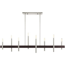 Load image into Gallery viewer, 24" Eight Light Dimmable Chandelier With Shades - Nickel
