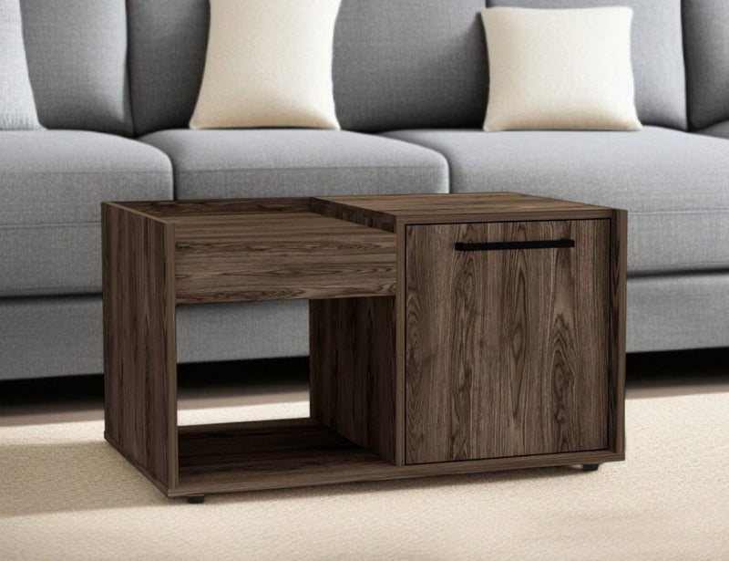 Manufactured Wood Rectangular Coffee Table With Shelf - Dark Walnut