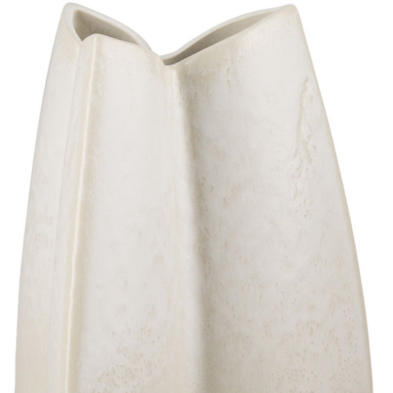 Block Table Vase - Cream / Cream