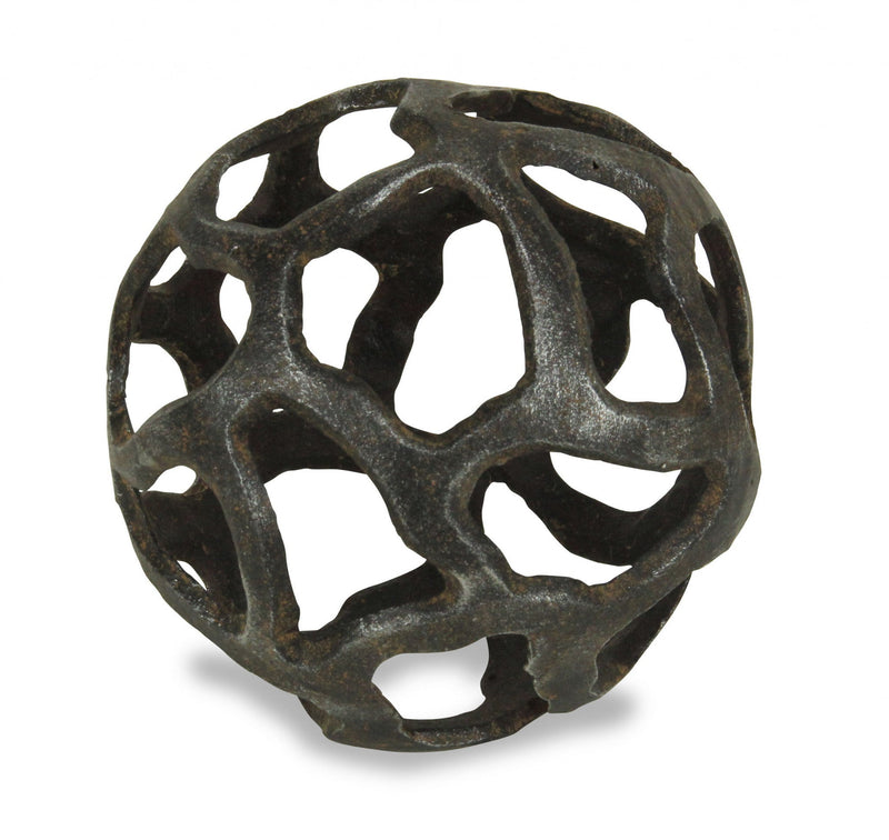 Abstract Decorative Orb - Natural / Black