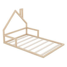 Load image into Gallery viewer, Elegant Floor Bed With House Shaped Headboard
