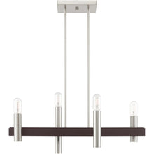 Load image into Gallery viewer, 24'' Four Light Dimmable Chandelier With Shades - Bronze
