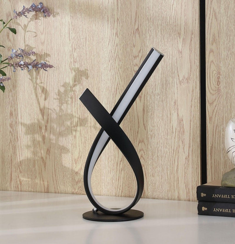 17" Bedside LED Table Lamp - Black