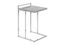 Load image into Gallery viewer, Wood And Metal End Table - Gray / Silver
