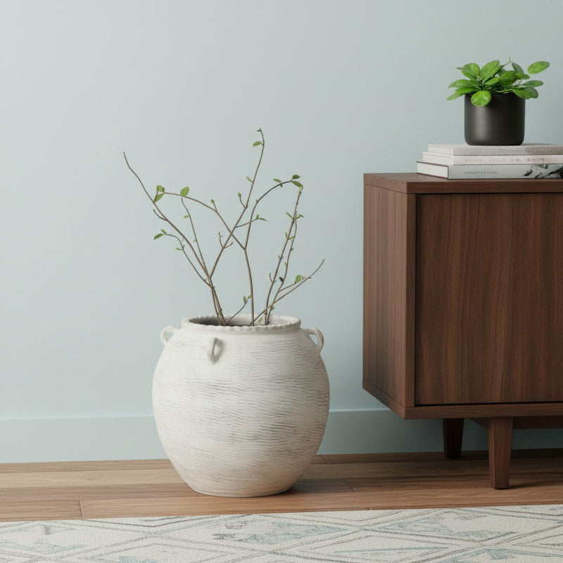 Amphora Floor Vase - Cream