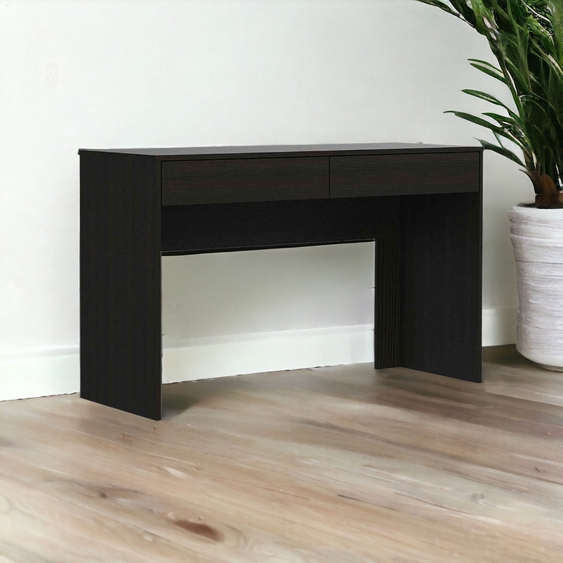 47.3" x 17.7" x 29.5" Computer Desk With Two Drawers - Black