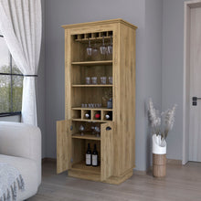 Load image into Gallery viewer, Bar Cabinet With Wine Storage - Brown

