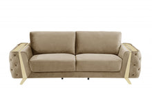 Load image into Gallery viewer, Sofa With Silver Legs - Beige
