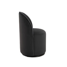 Load image into Gallery viewer, Velvet Curved Back Swivel Dining Arm Chair - Black

