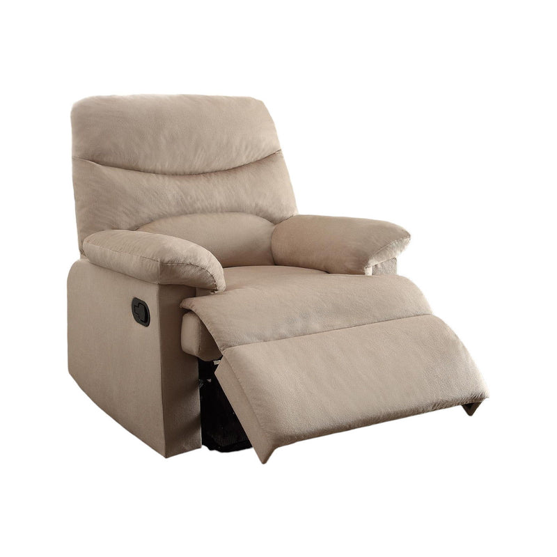 Microfiber Manual Recliner - Light Brown