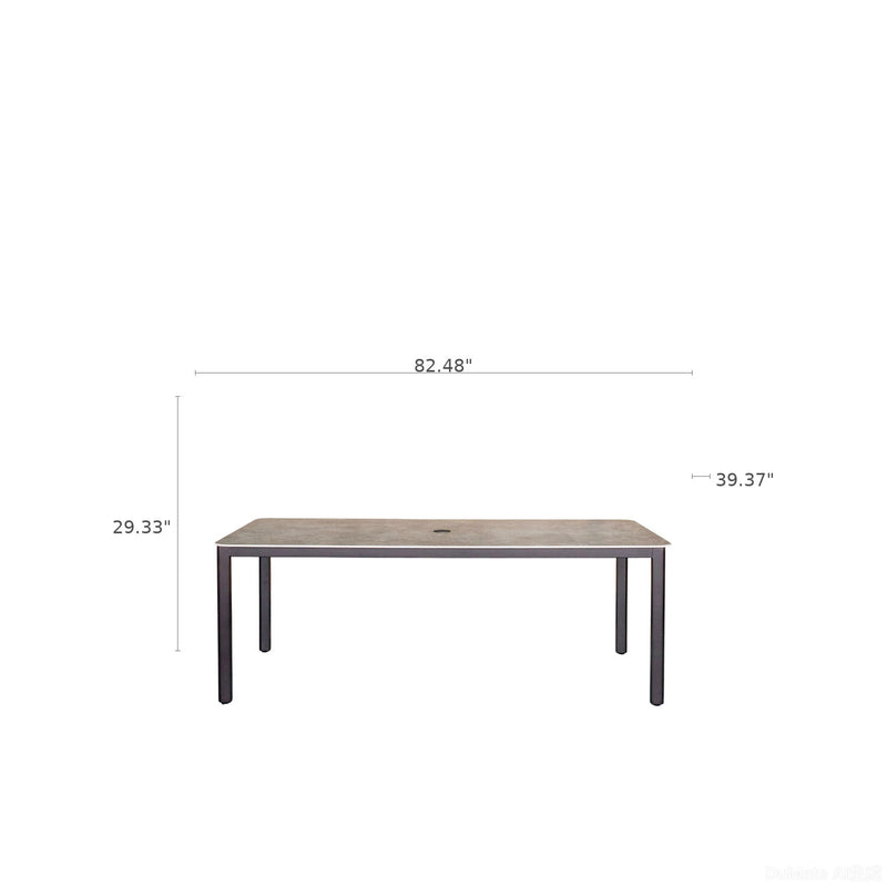 Verona - Dining Table - Dark Espresso / Gray
