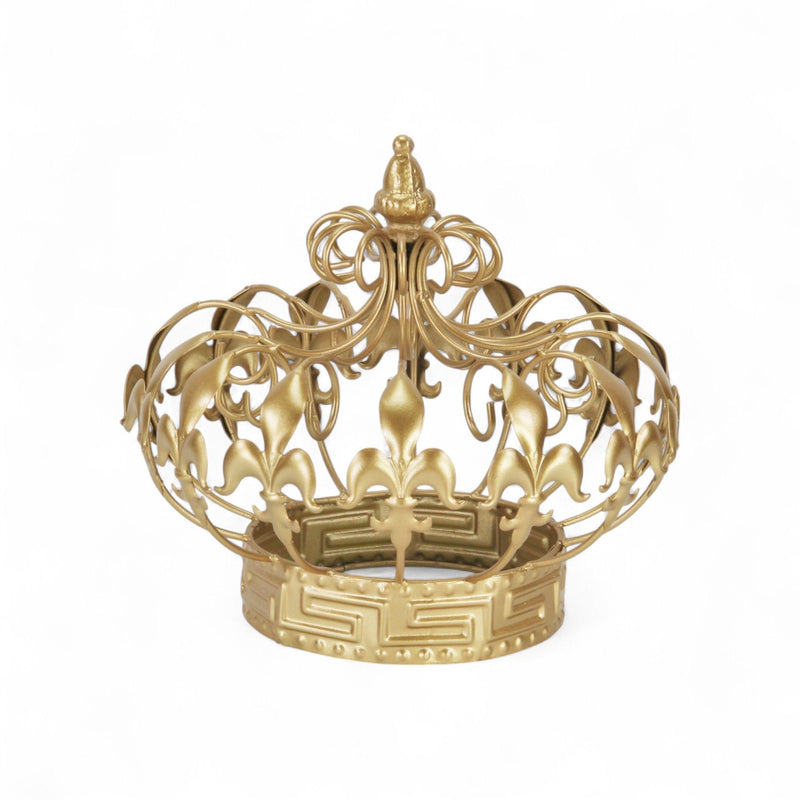 Golden Fleur de Lis Crown Sculpture - Gold