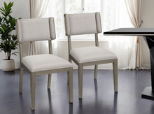 Load image into Gallery viewer, Upholstered Fabric Open Back Side Chairs (Set of 2) - Light Gray
