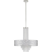 Load image into Gallery viewer, 25" Five Light Dimmable Chandelier With Shades - Silver
