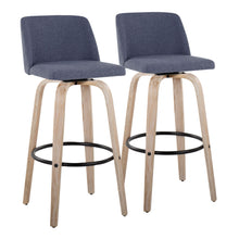 Load image into Gallery viewer, Toriano - Mid-Century Modern Fixed Height BarStool With Round Footrest (Set of 2)
