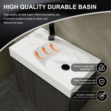 Load image into Gallery viewer, Modern Bathroom Vanity With Ceramic Basin, Wall Mounted Floating Sink Combo, Storage Cabinet

