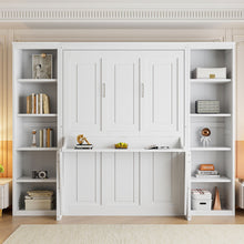 Load image into Gallery viewer, Murphy Bed With Desk And Bookshelf

