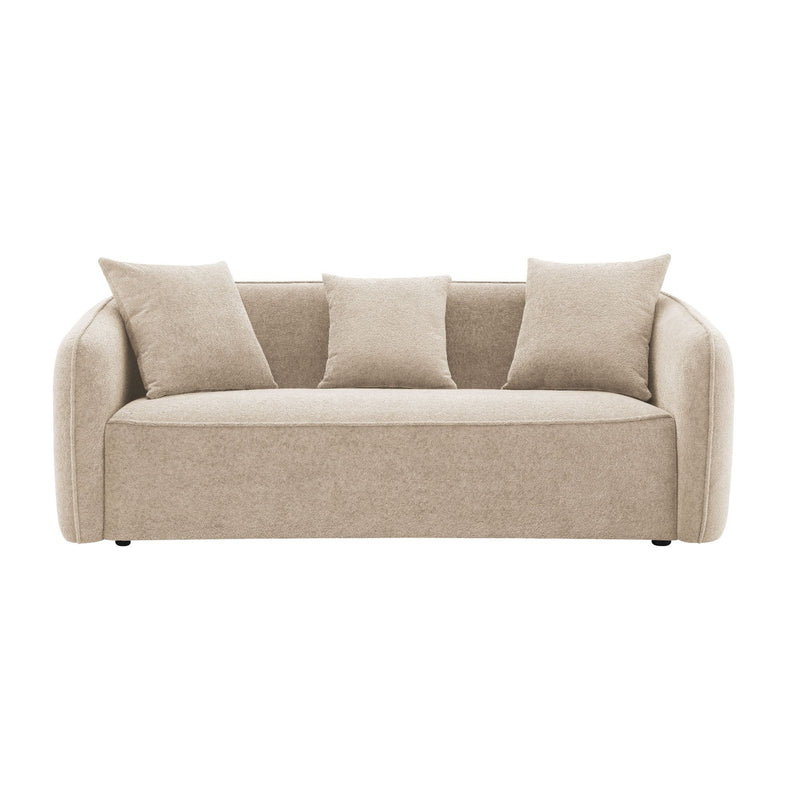 Keith - Sofa With 3 Pillows, Living Room Seating - Beige