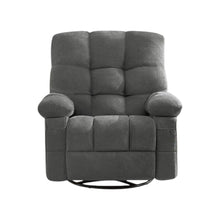 Load image into Gallery viewer, Tufted Chenille Heated Massage Swivel Rocker Recliner With USB - Gray
