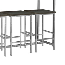 Load image into Gallery viewer, 4 Piece Counter Table Set With Built In Power Outlet - Brown
