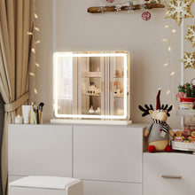 Load image into Gallery viewer, 22" Lighted Freestanding Frameless Makeup Shaving Tabletop Mirror - Clear
