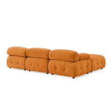 Load image into Gallery viewer, Modular Sectional Sofa, Button Tufted Designed and DIY Combination,L Shaped Couch with Reversible Ottoman, Orange Velvet
