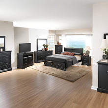 Load image into Gallery viewer, Upholstered Panel Sleigh Bed Design
