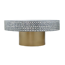 Load image into Gallery viewer, Unique Capiz Coffee Table &amp; Pedestal Base
