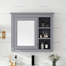 Load image into Gallery viewer, Wall Mounted Medicine Cabinet With Mirror And 3 Open Shelves
