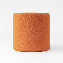 Load image into Gallery viewer, Boucle Oval Footstool Ottoman - Orange
