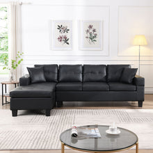 Load image into Gallery viewer, Modern Sectional Sofa Set With L Shape Chaise Lounge, Cup Holder, 4 Seat

