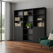 Load image into Gallery viewer, Five Tier Bookcase With Four Doors (546353) - Black
