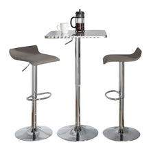 Load image into Gallery viewer, Ale - 3 Piece Bar Set Bistro Square Contemporary Adjustable Oval Footrest
