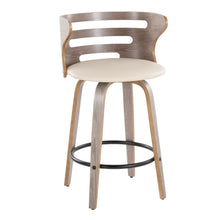 Load image into Gallery viewer, Cosini - Mid Century Modern Fixed Height Barstool With Swivel And Round Footrest (Set of 2)
