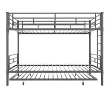 Load image into Gallery viewer, Bunk Bed Twin over Twin with Trundle Black,CPC Certified,No Box Spring Needed,Heavy Duty,Easy to assemble
