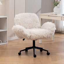 Load image into Gallery viewer, Swivel Chair With Adjustable Armrests And Wheels For Home Office - Beige
