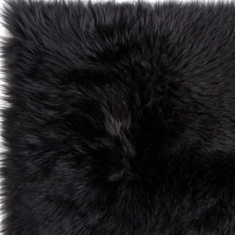 17" X 17" Sheepskin Solid Color Chair Pad - Black